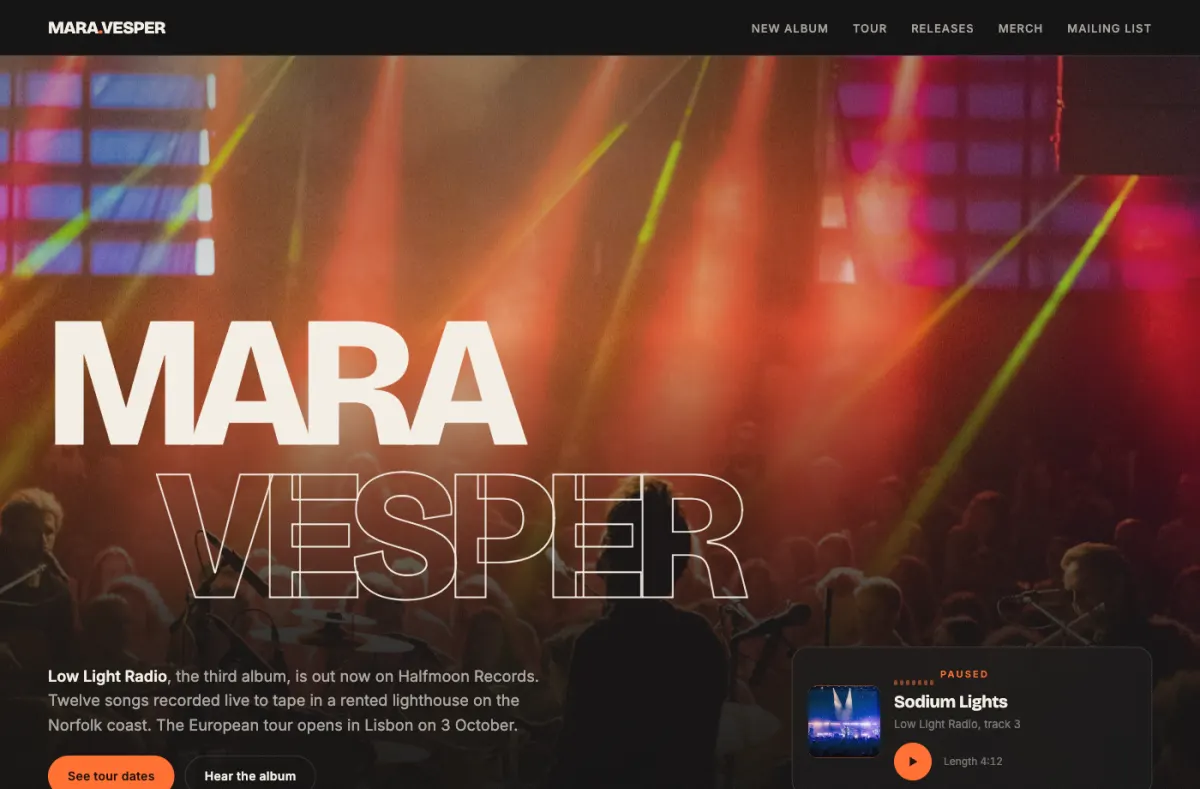 Encore website preview