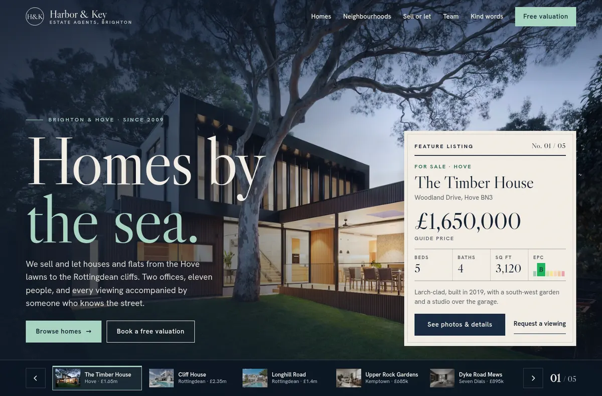 Harbor & Key website preview
