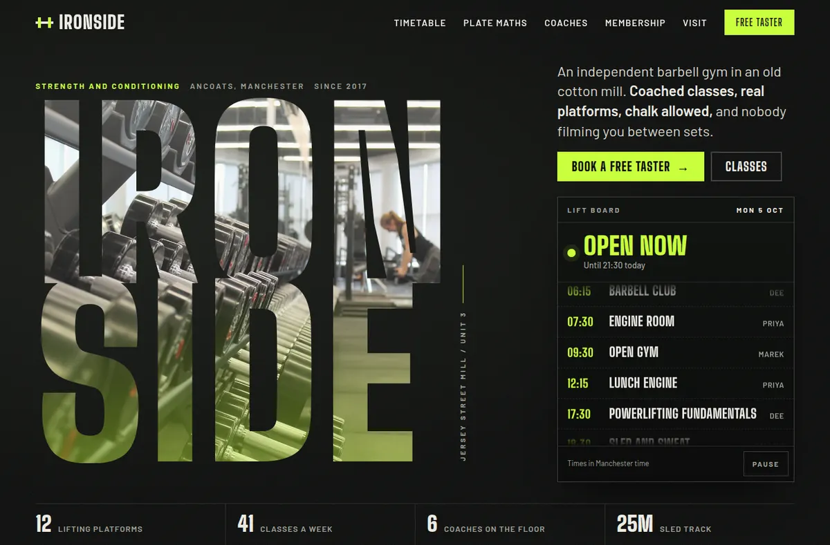Ironside website preview