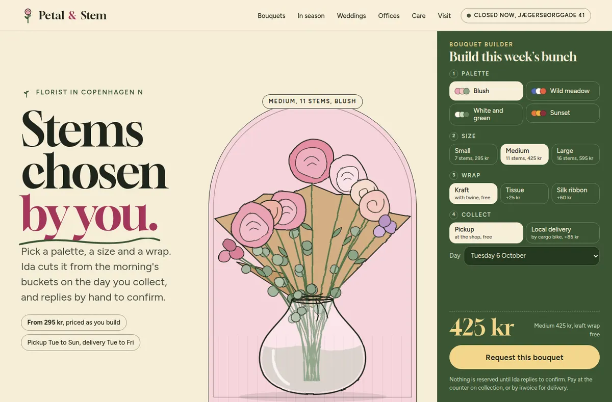 Petal & Stem website preview