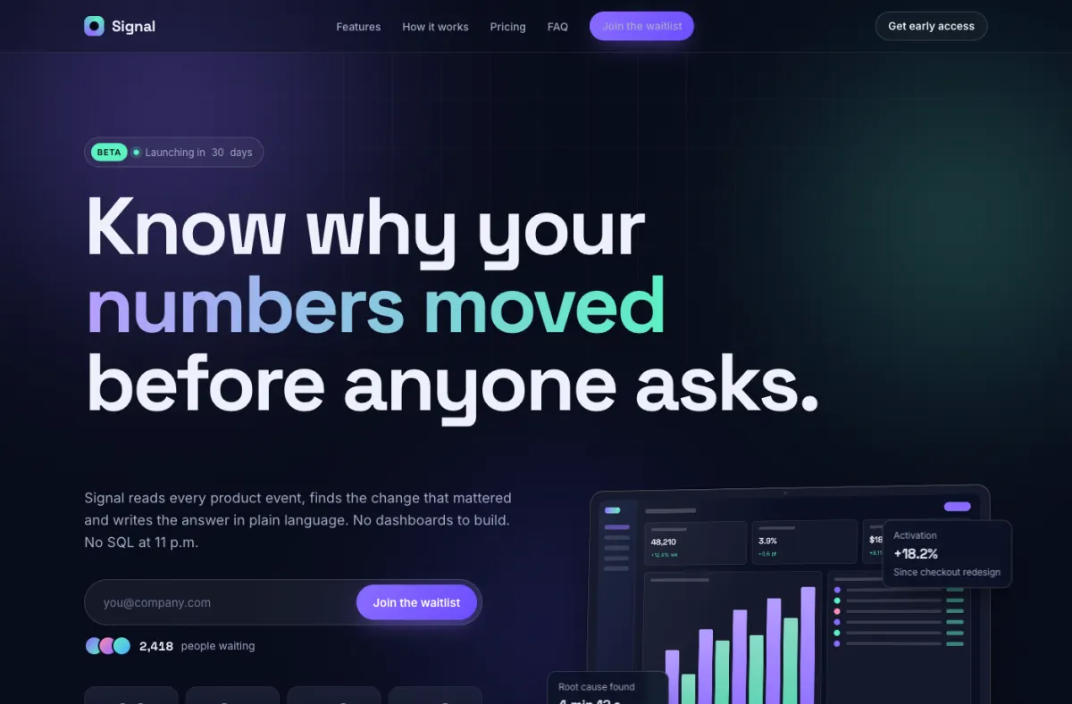 Signal website preview