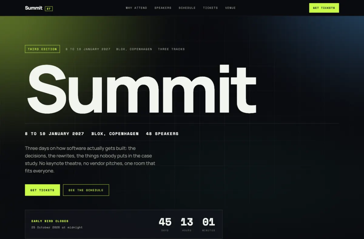 Summit website preview