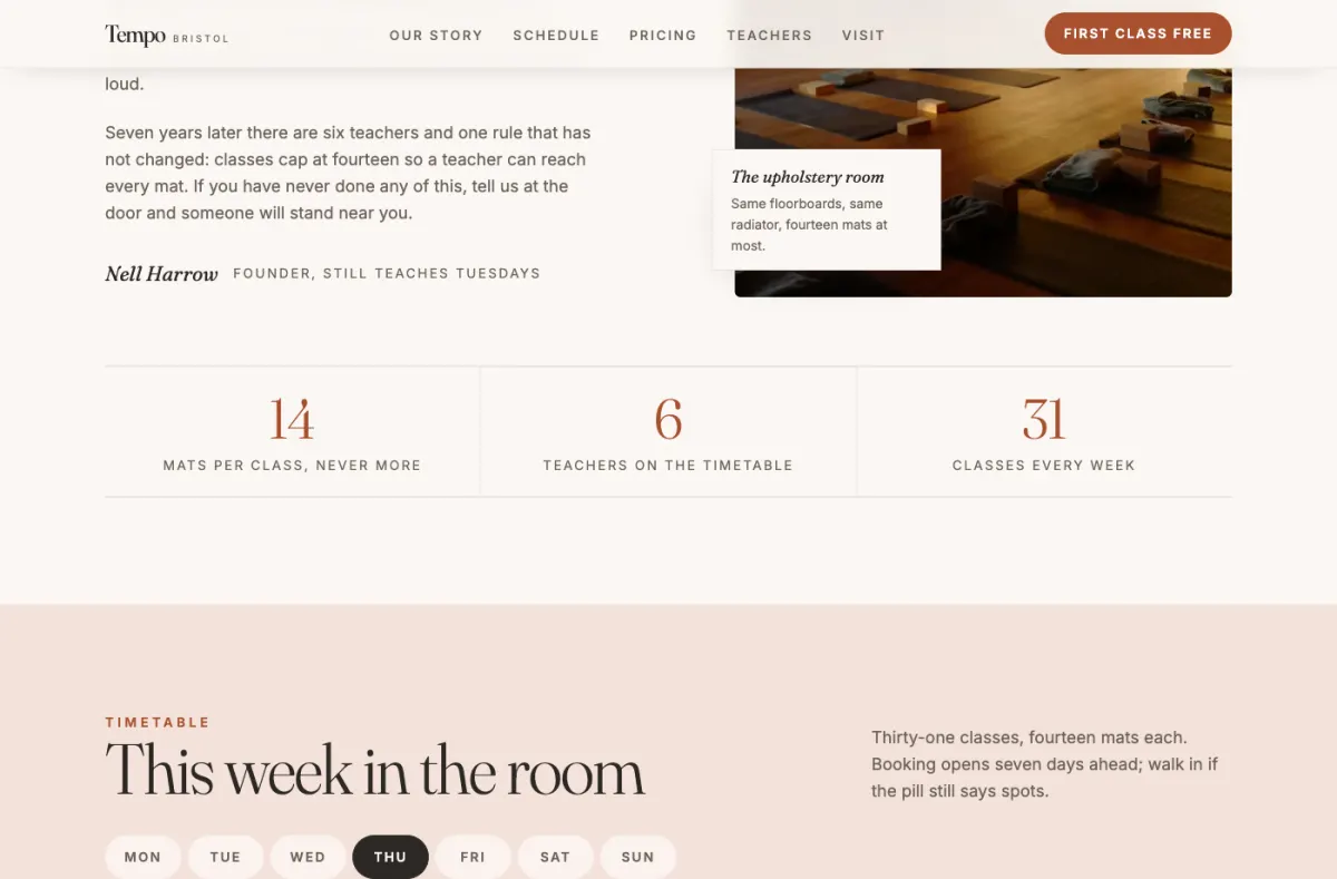 Tempo website preview